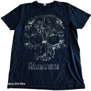 The walking dead mens Sz M black AMC promo short sleeve zombie print t shirt
